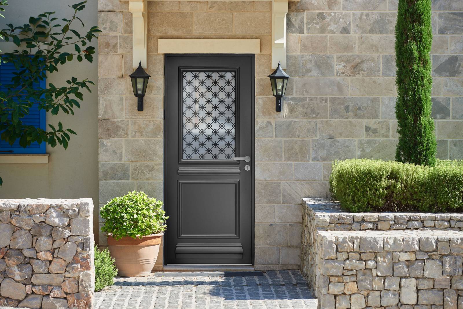 Porte d'entrée aluminium WIBAIE chez MATERIAUX DUBOS 27