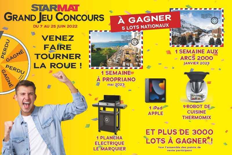 Grand Jeu Concours Matériaux Dubos STARMAT Tentez votre chance