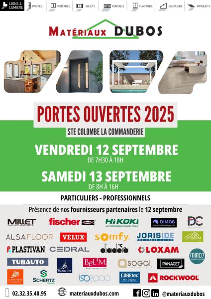 JOURNEE PORTES OUVERTES - MATERIAUX DUBOS SAINTE COLOMBE LA COMMANDERIE